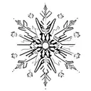 snowflake tattoo design idea