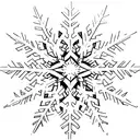 snowflake tattoo design idea