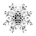 snowflake tattoo design idea