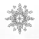 snowflake tattoo design idea