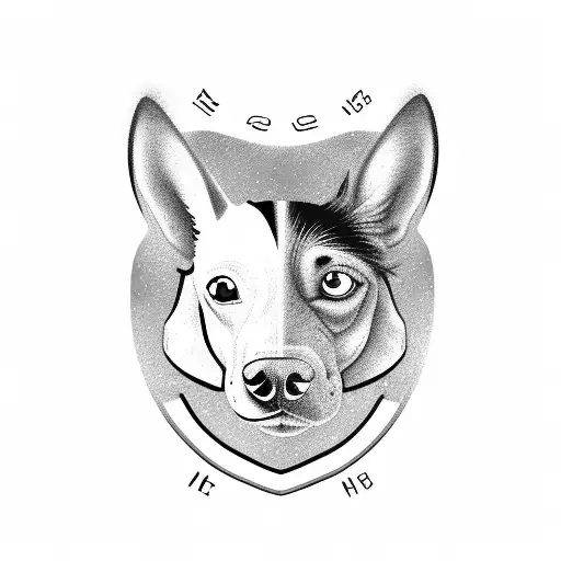 A veterinarian's logo featuring a stylized horse, dog, and cat tattoo design idea