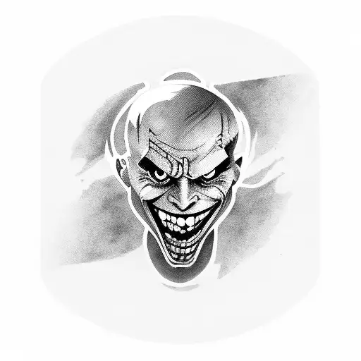 Suicide squad joker card tattoo design idea