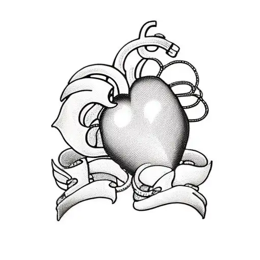 heart chains  tattoo design idea
