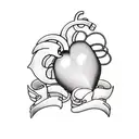 heart chains  tattoo design idea