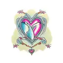 heart chains  tattoo design idea