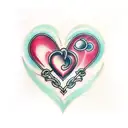 heart chains  tattoo design idea