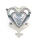 heart chains  tattoo design idea