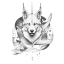 stern und herz tattoo design idea