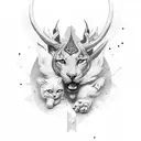 stern und herz tattoo design idea