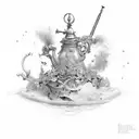 stern und herz tattoo design idea