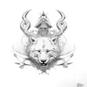 stern und herz tattoo design idea