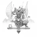 stern und herz tattoo design idea