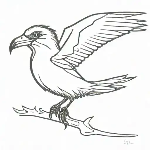 frigate bird tattoo design idea