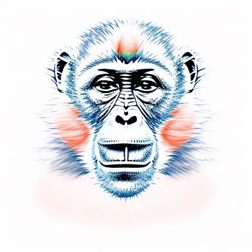 swag monkey tattoo design idea