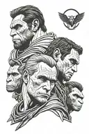 Julius Caesar and Caesar from dawn of the planet of the apes tattoo design idea