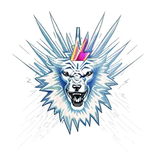 lightning Zeus  tattoo design idea