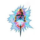 lightning Zeus  tattoo design idea