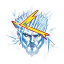 lightning Zeus  tattoo design idea