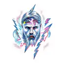 lightning Zeus  tattoo design idea