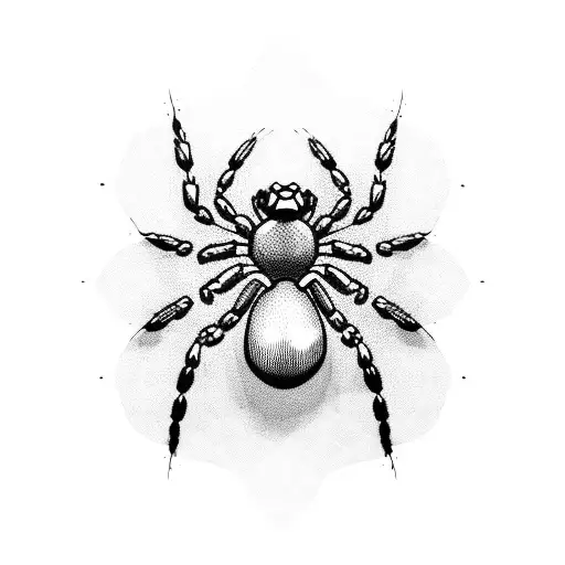 black widow spider tattoo design idea