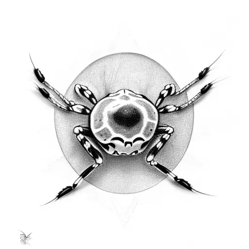 black widow spider tattoo design idea