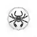 black widow spider tattoo design idea