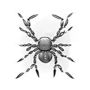 black widow spider tattoo design idea