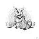 ham tattoo design idea