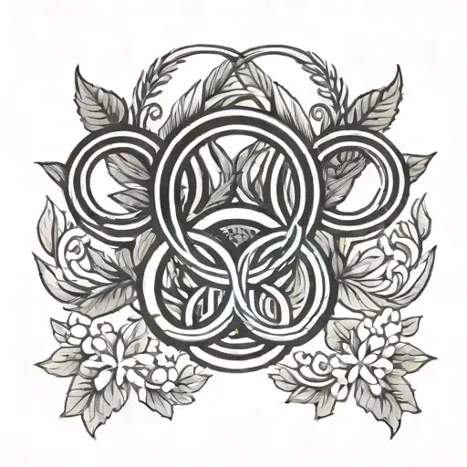 olympic games rings laurel tattoo design idea