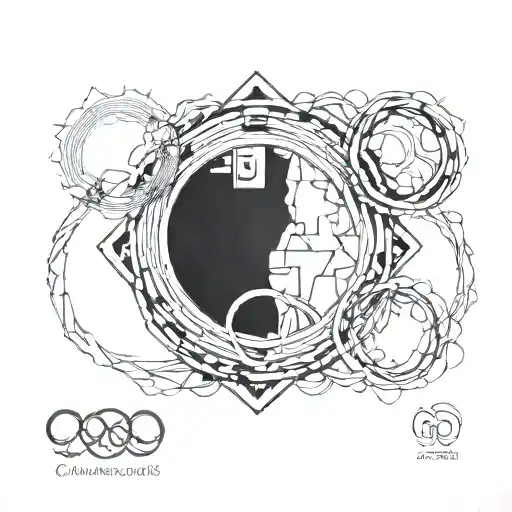 olympic games rings paris 2024 tattoo design idea