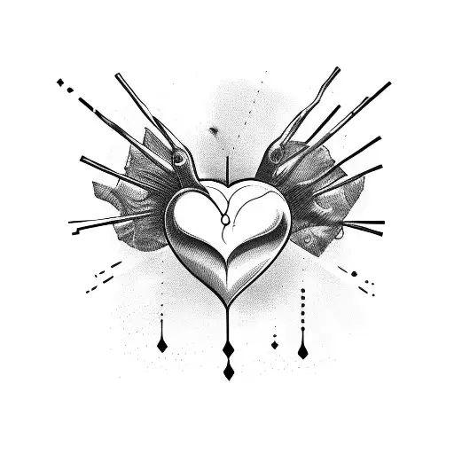 Crying Heart tattoo design idea