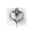 Crying Heart tattoo design idea