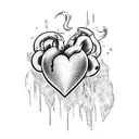Crying Heart tattoo design idea