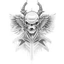 half demon half angel special forces soldier tattoo design idea