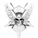 half demon half angel special forces soldier tattoo design idea
