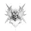 half demon half angel special forces soldier tattoo design idea