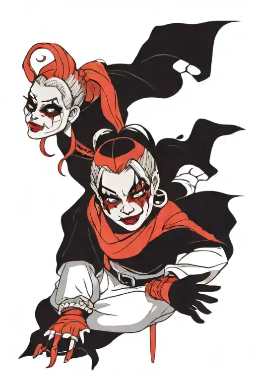 harley quinn tattoo design idea