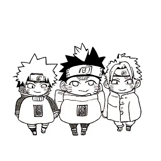 Naruto, itadori , deku tattoo design idea