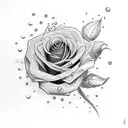 red roses with snake tattoo design idea