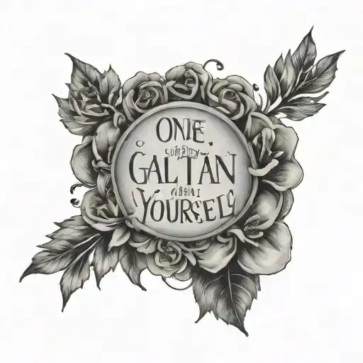 one with yourself and Galatians 2:20 tattoo design idea