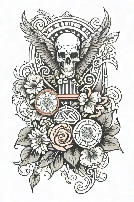 America and Ireland inspired tattoo tattoo design idea