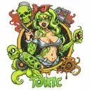 toxic waste slut  tattoo design idea