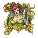 toxic waste slut  tattoo design idea
