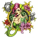 toxic waste slut  tattoo design idea