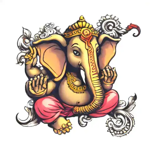 GANPATI tattoo design idea