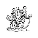 goofy and Tigger love  tattoo design idea