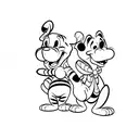 goofy and Tigger love  tattoo design idea