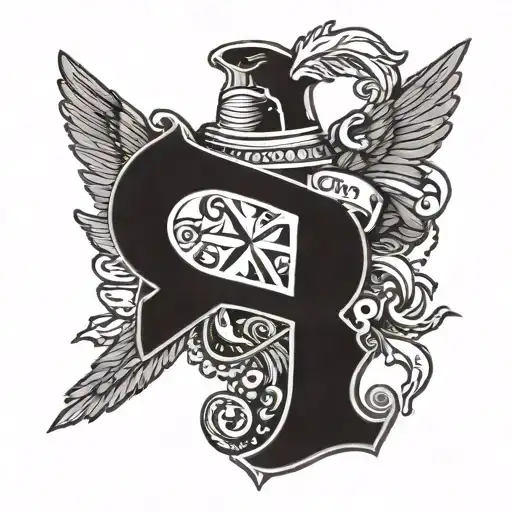 Combine the 1st cav insignia with the phrase 'IGY6' in a unique design tattoo design idea