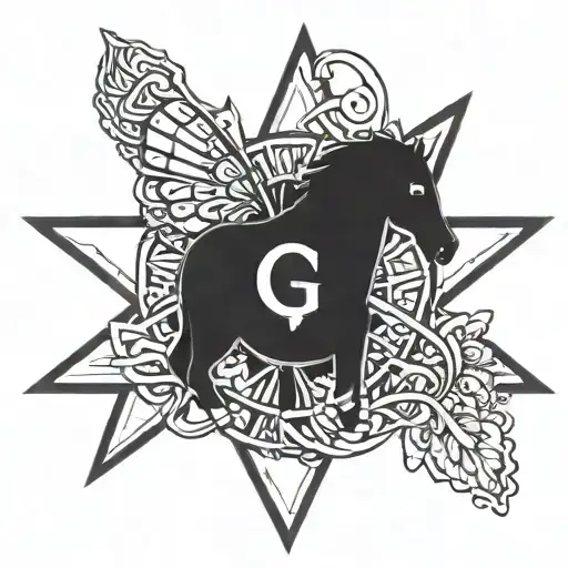 Combine elements of 1st cav and igy6 symbols to create a unique tattoo design representing resilience and solidarity tattoo design idea
