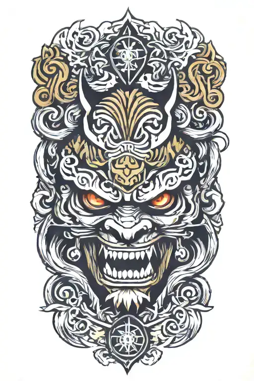 Combine elements of '1st CAV' and 'IGY6' into a unique design symbolizing strength and resilience tattoo design idea
